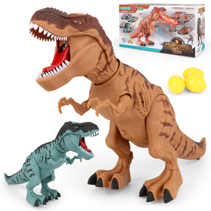 Walking Electric Dinosaur Robot Toy 47CM Water Spray Profection Walk Lay Egg Make Sound Effect With Light Walking Dinosaur Toy 6