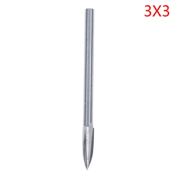 

1pc Silver 3mm Shank 3-8mm Milling White Steel Sharp Edges Woodworking Tool 3 Flute Carving Tools