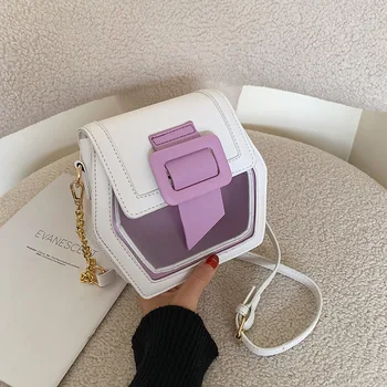 

Summer Transparent Small Bag Women's 2020 Popular New Wave Fashion Chain Crossbody Bag Shoulder Bag