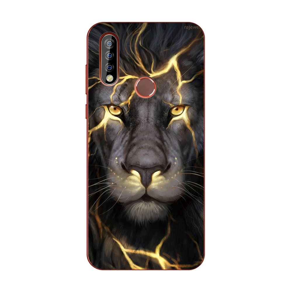 Для Oukitel C17 Pro 6,35 дюймов Чехол Мягкий ТПУ защитный чехол для телефона чехол-бампер с изображением волка розы цветов