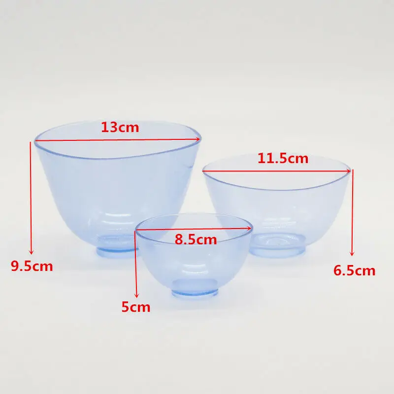 1Set Blue Bowls Стоматологическая лаборатория поставляет резиновые миски для смешивания с пластиковой лопатки для смешивания для стоматологии клиника пункт - Цвет: 1Set Blue Bowls