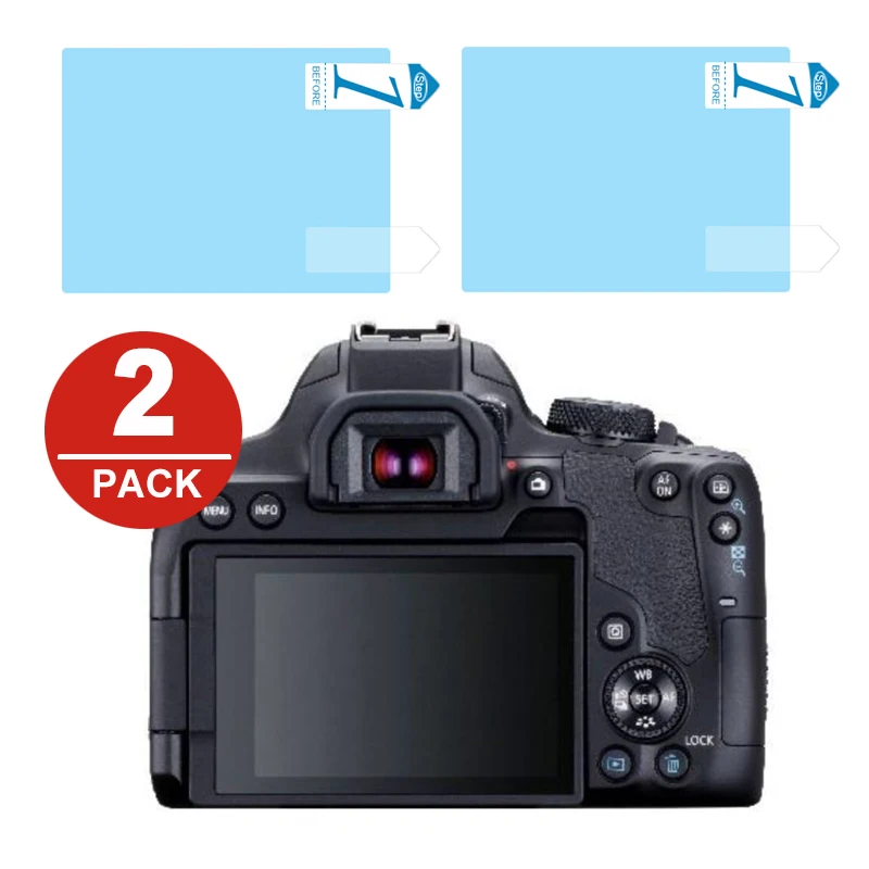 2x protector de pantalla para Canon EOS R5 protección Film Protector de pantalla claro