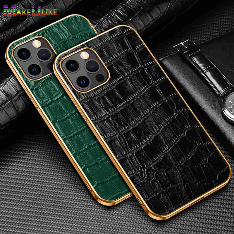 

Luxury Genuine Leather Case for iPhone 14 15 Plus 12 11 13 14 15 Pro 12 13 Mini X XR XS Max Case Full Protect Shockproof Cover
