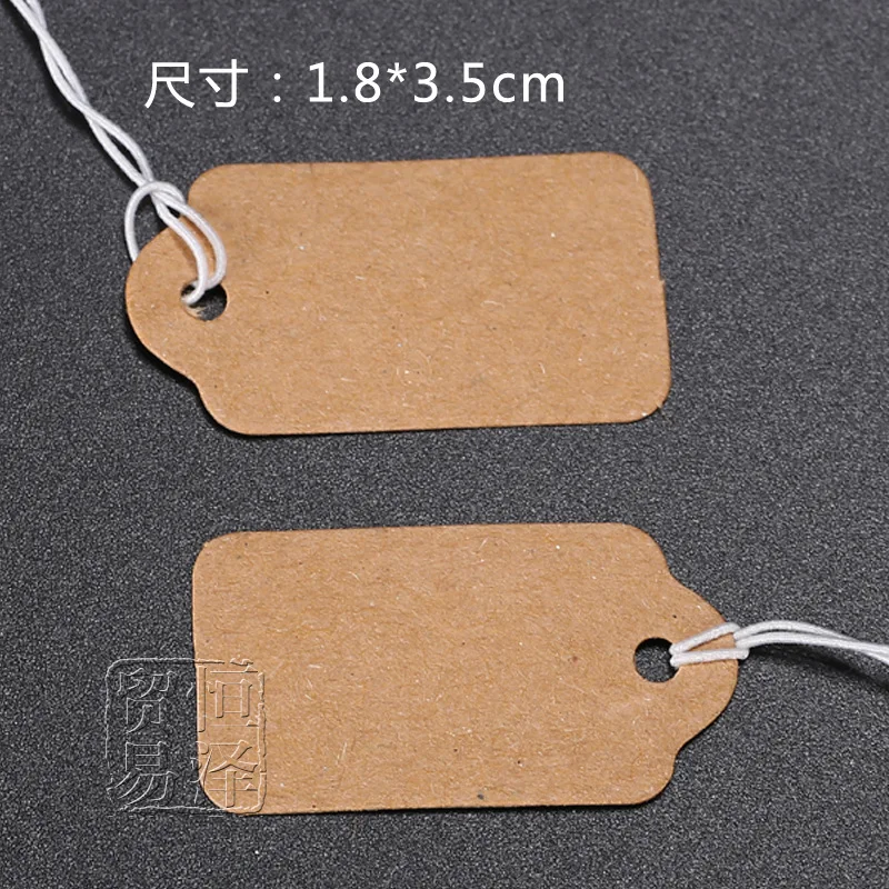 

Large Small Elasticity Kraftpaper Package Shape with song jin xian Blank Hang Tags/Accessories Hangtag/Price Label 100