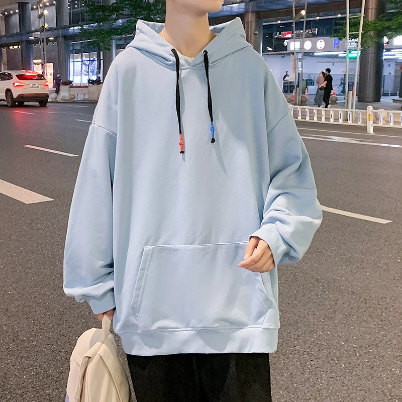Streetwear masculino moletom aleatório harajuku 2021 effen cor dos homens  oversized hoodies coreano homem casual solto troncos novo 3xl|Agasalhos e  Moletons| - AliExpress