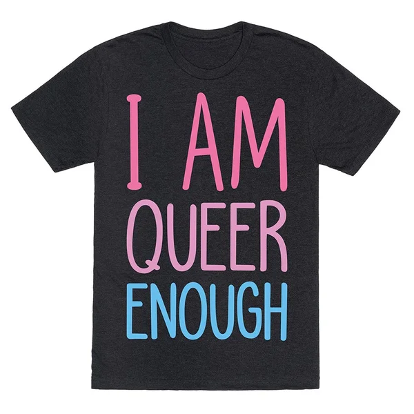 Мужская футболка с коротким рукавом I Am Queer достаточная | одежда