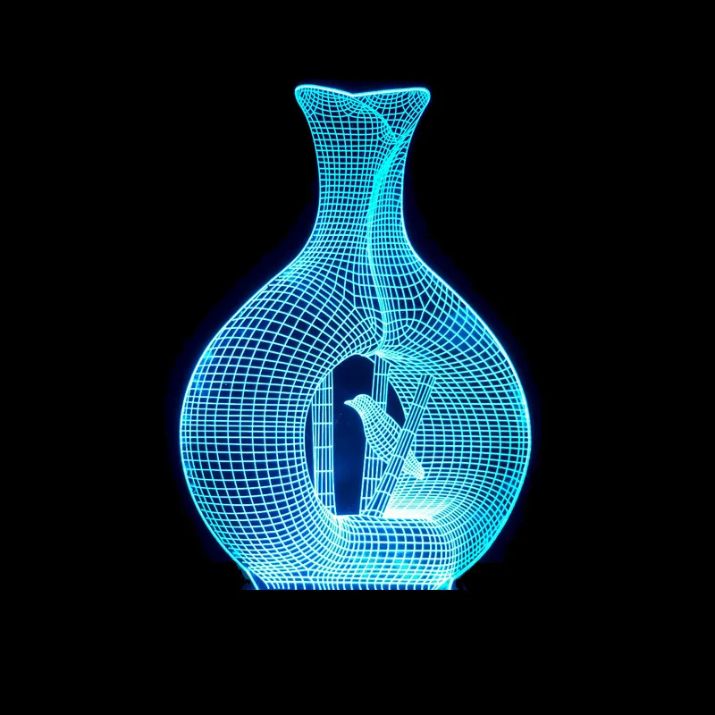 3D Led Modelling Night Light Usb Mood Wine Glass Touch Button Atmosphere Table Lamp Kids Bedroom Sleep Lighting Home Decor Gifts