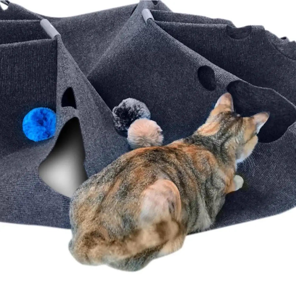 Игрушечное одеяло для кошек, устойчивый к царапинам, игрушечное одеяло для кошек, игровой коврик для домашних животных, ковер для котов, Интерактивная игрушка "туннель", кровать для кошек