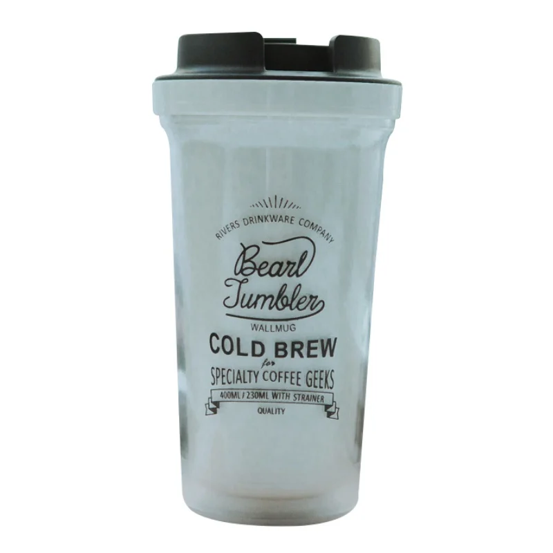 Student Plastic Water Cup With Lids Insulated Travel Mug Double Wall Portable Cup