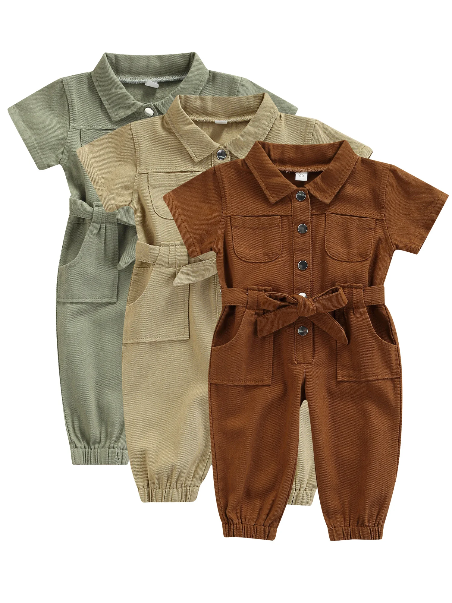 Новый Повседневный комбинезон с длинным рукавом для девочек модный однобортный