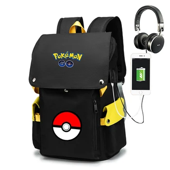 

Pokemon Poke Ball Oxford Backpack 15.6 Inch Laptop Backpacks Large Male Mochilas Feminina Casual Schoolbag High Quality