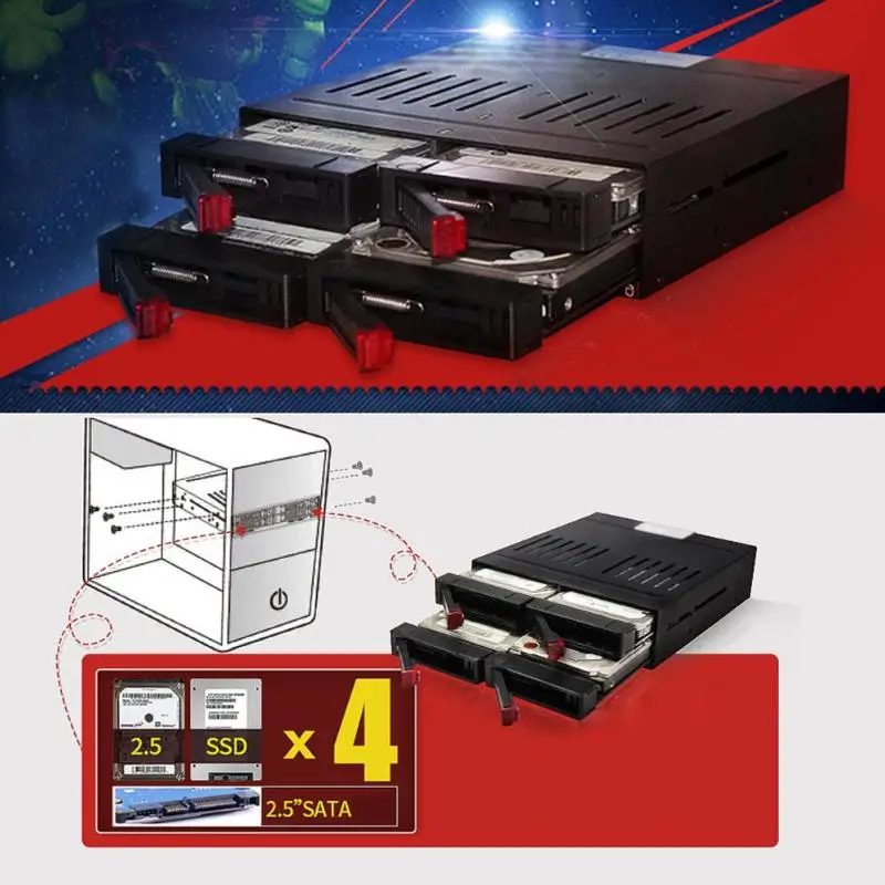  25 zoll Interne Gehäuse SATA Festplatte HDD SSD Rahmen Mobile Rack Bay