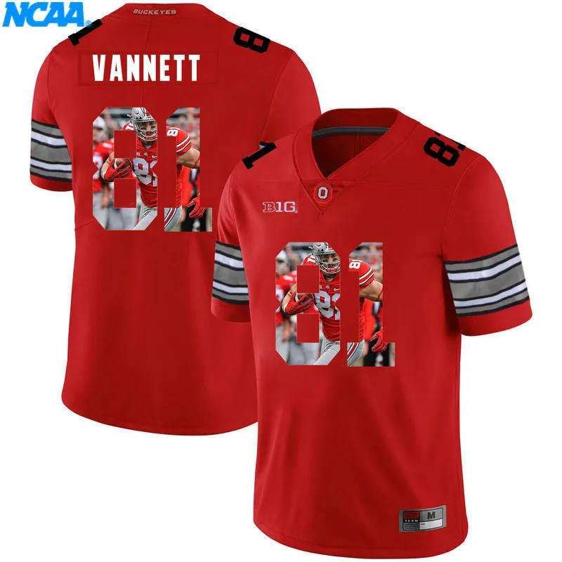 Новое поступление высокое качество майки Weber#25 Vannett#81 колледж футболка ограниченной серии Майки S-XXXL
