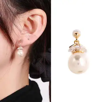 

Ladies drop pearl earrings, Korean sweet pearl jewelry, simple and fashionable ladies earrings jewelry wedding gifts