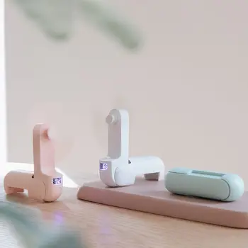

3In1 Mini Foldable USB Fan Phone Holder Emergency Power Bank with LED Display Screen Air Cooler Handheld Fan