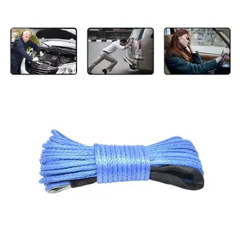 

7700lbs Electric Winch Rope Nylon Rope High Strength Fiber Rope 6mmx15m Car Tow Rope Tow Strap
