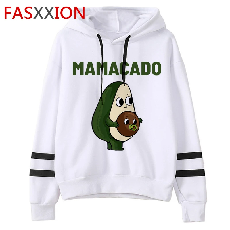 Авокадо Harajuku Забавный мультфильм маленький свежий толстовки для женщин Ullzang теплые 90s гранж милые кофты Kawaii Графический Hoody женский - Цвет: 2844