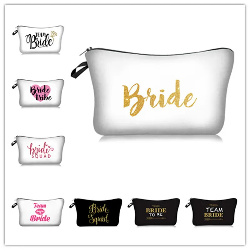Bride To Be 1pcs Bridal Cosmetic Bag Wedding Decoration Team Storage Hen Party Shower-C | Дом и сад