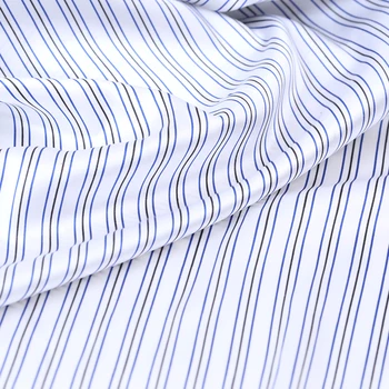 

108CM Wide 19MM 93% Silk & 7% Spandex Stripe Print Stretch White Silk Satin Fabric for Dress Cheongsam Shirt Jacket B230