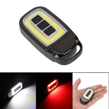 

Portable Mini LED Keychain Flashlight USB Rechargeable 3W COB LED Light Flash Light Camping Light Emergency Warning Torch Lamp