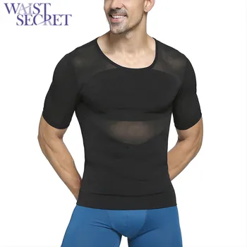 

WAIST SECRET Men's Slimming Body Shapewear Corset Vest Shirt Compression Abdomen Tummy Control Slim Waist Cincher Underwear