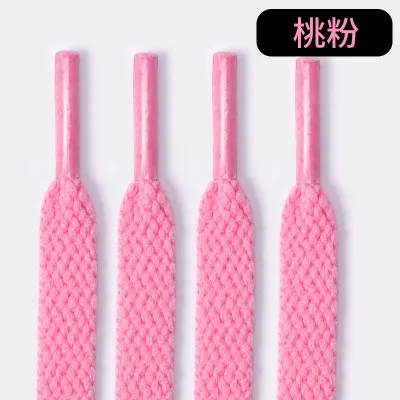 36 Colors 8mm Flat Thicken White AF1  Kids  Shoelaces  Basketball Sneakers Sail  Shoe Laces  Shoe Accessories 60/100/120/140 pink
