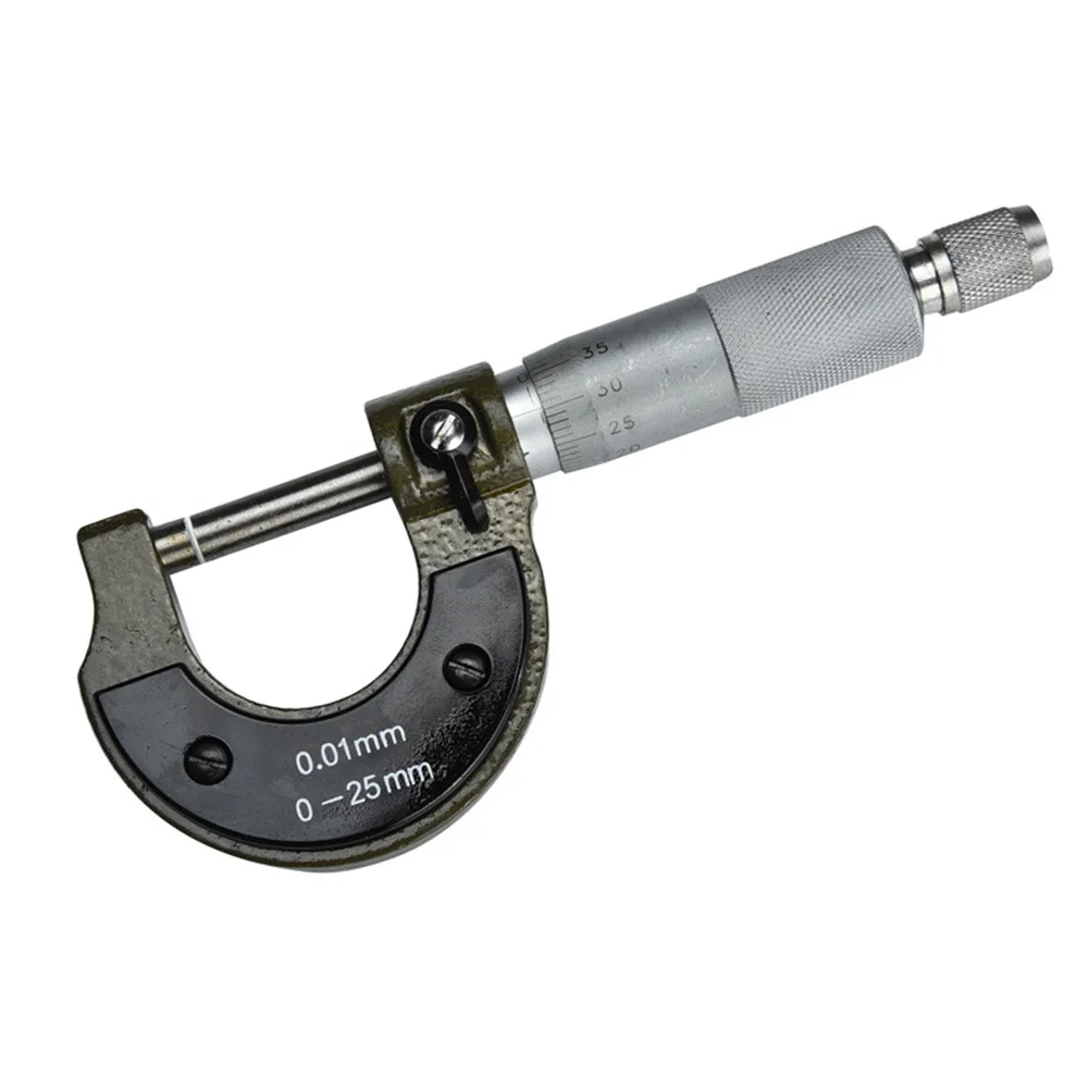 

0-25mm Accurate Outside Micrometer Portable Caliper Measuring Tool External Metric Carbon Steel Engineer