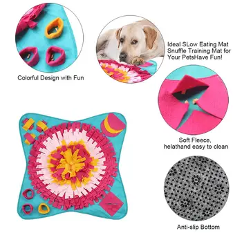 

Pets Snuffle Mat Dog Feeding Pad Hide Snacks Anti-slip Interactive Puzzle Dog Mat Training Gadget For Cats Rabbits Small Animals