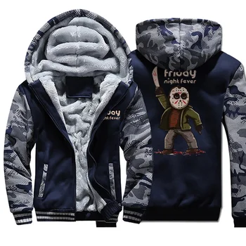 

Thorror Prison Friday The 13Th Camo Hoodies Men Maniac Movie Tracksuit Autumn Fleece Hip Hop Plus Size Streetwear Sportswear