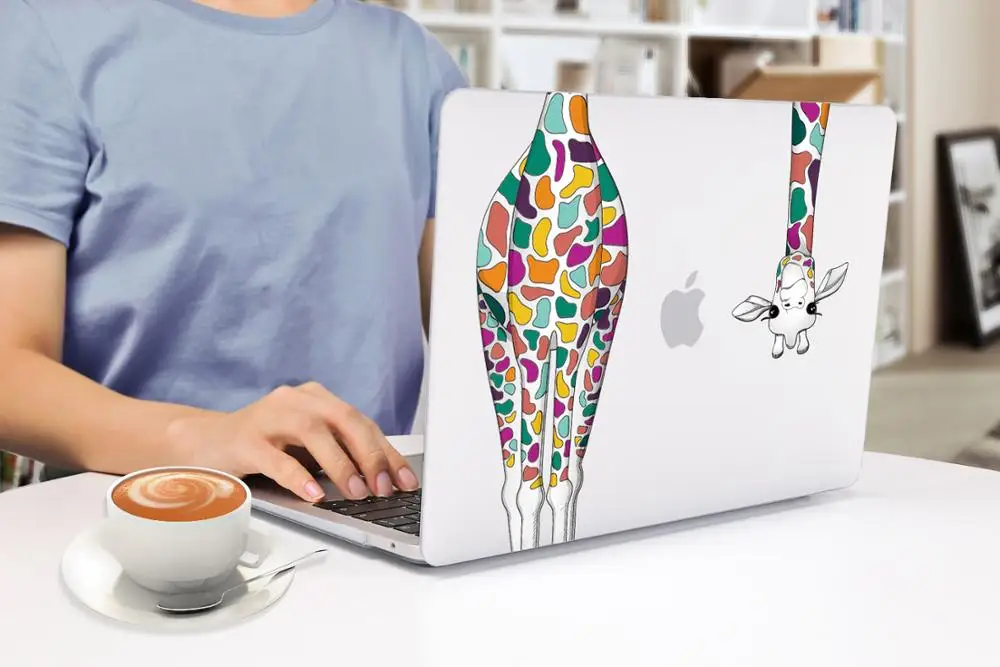 Цветной матовый гладкий Чехол для ноутбука с жирафом для MacBook Air Pro retina 11 12 13 15 Pro 16 13 дюймов A2141 A2159 Touch bar