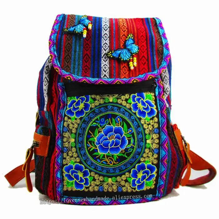 Этнический винтажный hmong Thai индийский этнический Бохо хиппи Сумка с этническими мотивами, рюкзак, рюкзак SYS-562