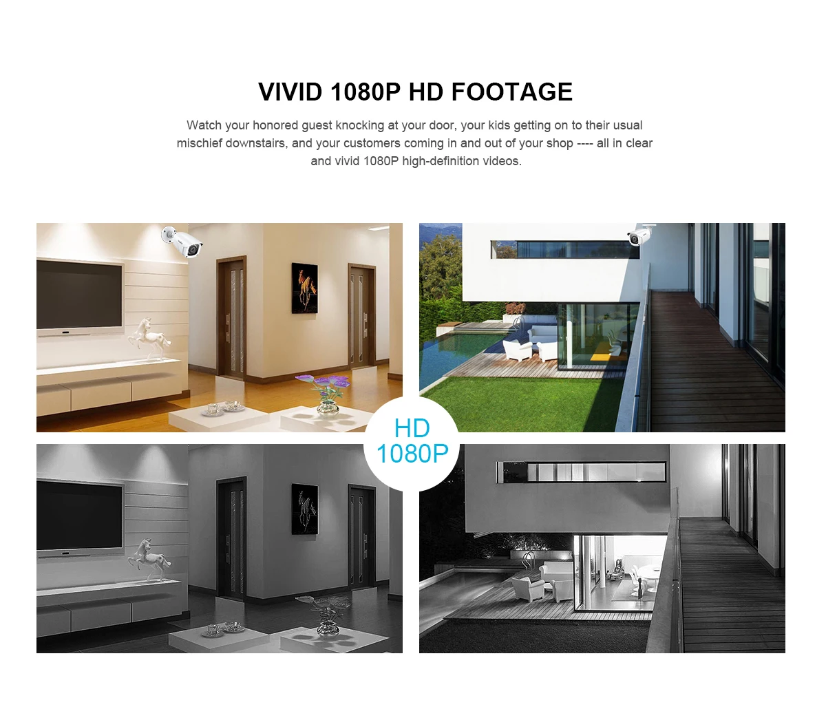 SANNCE 8CH 1080P 2.0MP HD CCTV система видео рекордер 8 шт 1080P CCTV камера безопасности Водонепроницаемый ночного видения комплекты видеонаблюдения