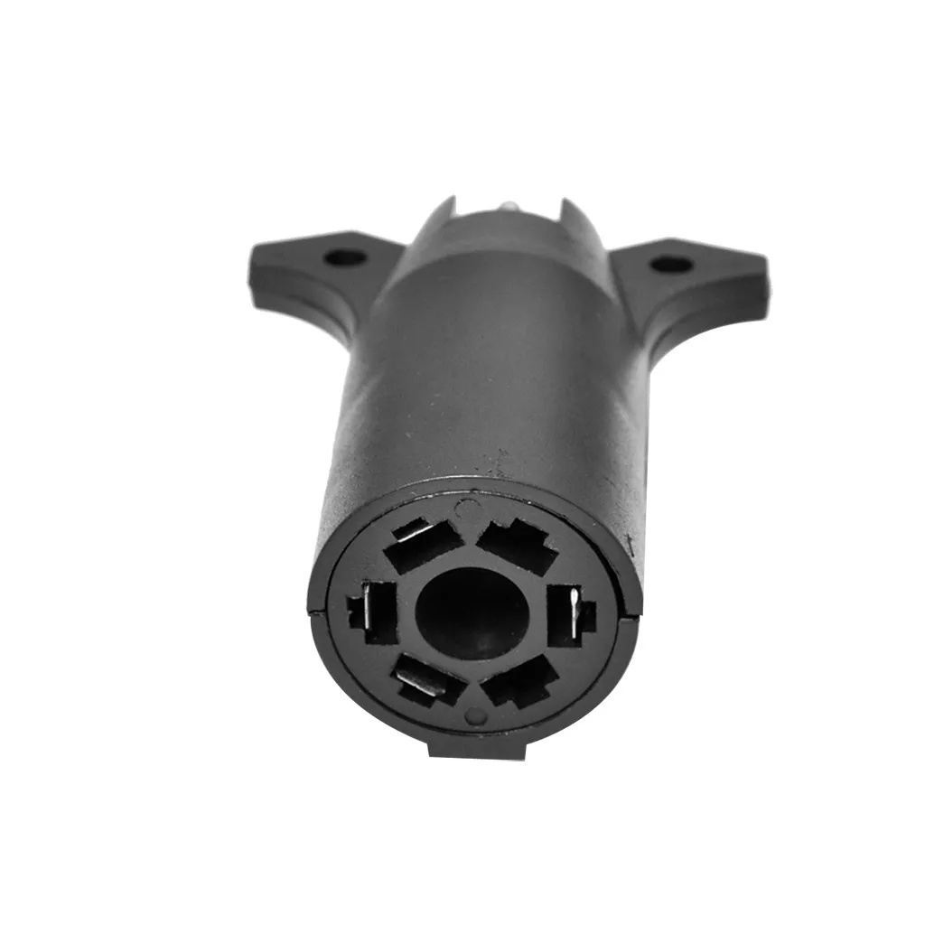 RV 7 Way Round to 4 Pin Flat Trailer светильник Adapter Plug Connector Boat Black NEW|Сцепные устройства прицепов