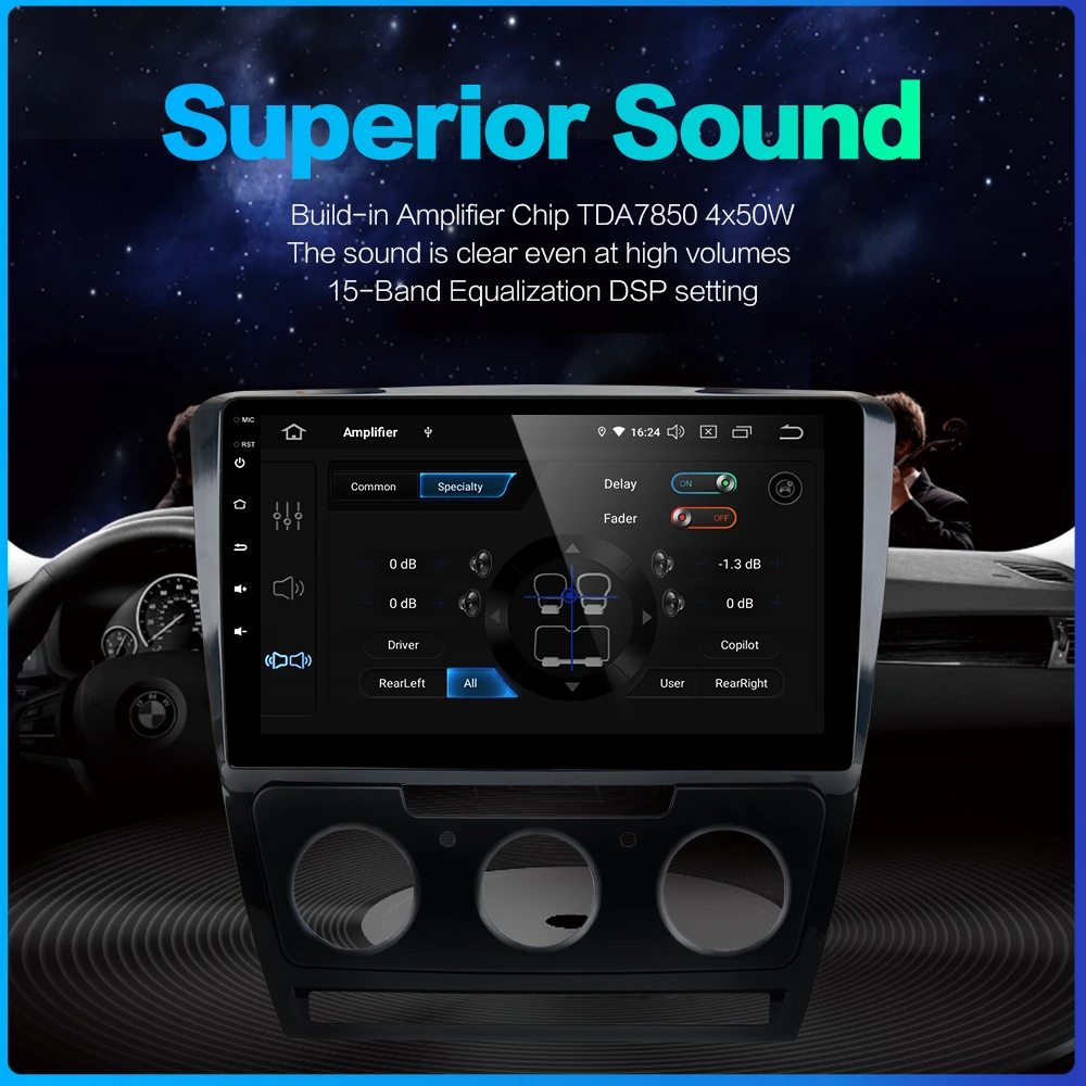 10," IP автомобильное радио для машины Android 9,0 для Skoda Octavia 2007 2008 2009 2010 2011 2013 MAX6 1080p видео