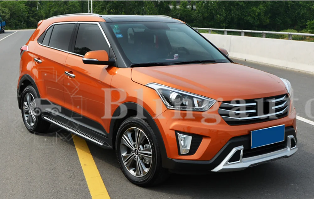 Подходит для hyundai Creta IX25- 2 шт. Левая Правая Беговая доска боковые шаги nerf бар автомобиля педаль боковой лестницы