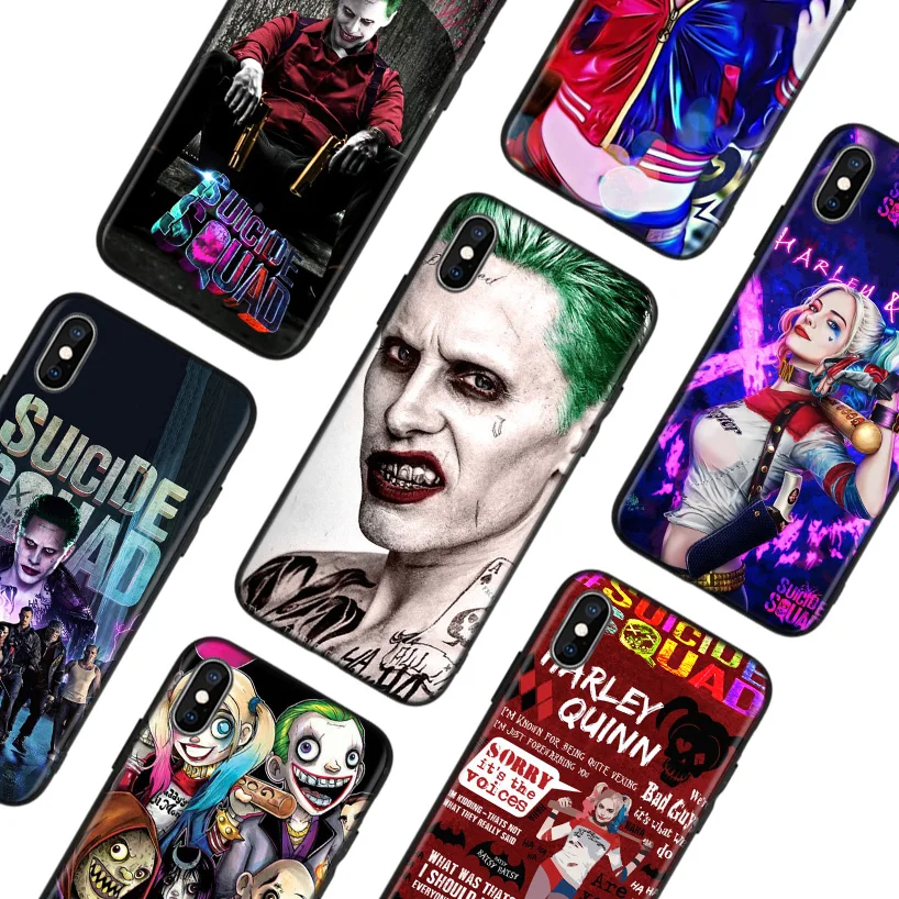 Джокер Отряд Самоубийц черный чехол для телефона Apple IPhone 11 Pro XS MAX XR 7 8 6S Plus X 10 Ten 5 5S SE Coque Shell