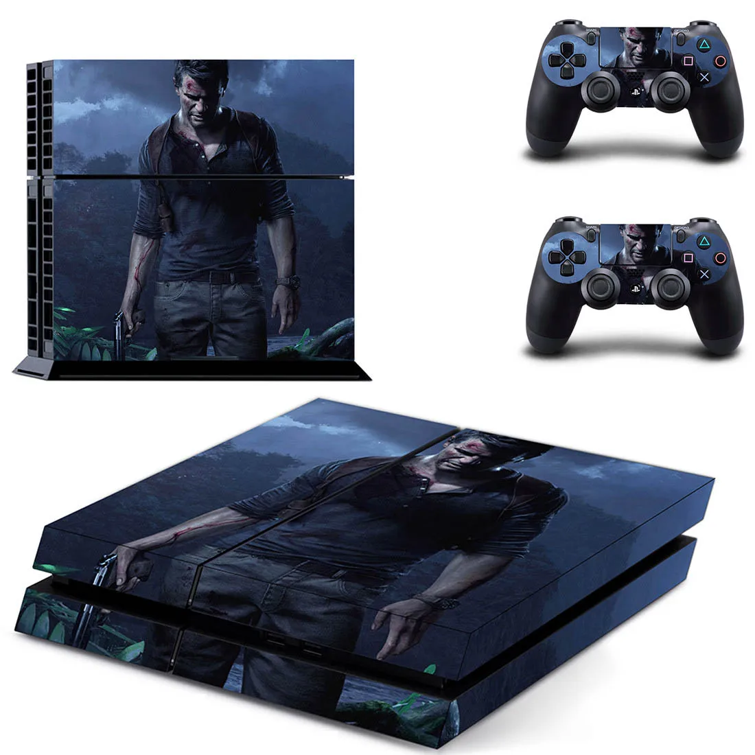 Uncharted 4: наклейка с концом вора PS 4 Play station 4 sticker s Наклейка для PS4 Pegatinas для консоли playstation 4 и 2 контроллера