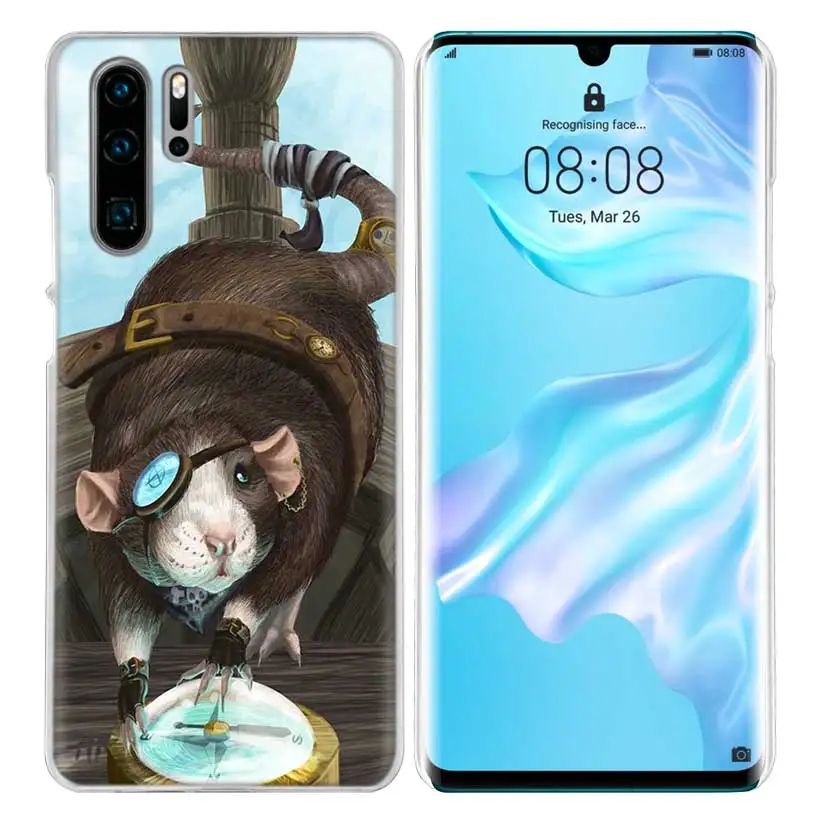 Жесткий чехол для huawei P30 P20 P10 mate 30 20 10 Nova 5 5i Pro Lite P Smart Z Plus милая крыса с животными