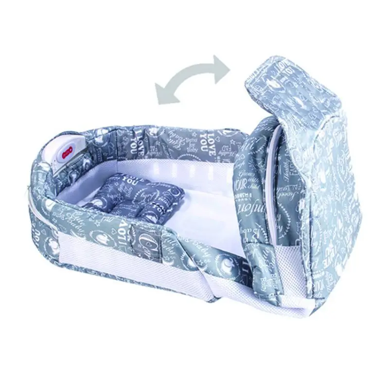 

Handy Mattress Baby Bed All Surrounded In The Beds Portable Folding Multi-Function With Music Night Light