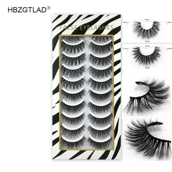 

NEW 10 Pairs 3D Mink Eyelashes Natural Volume Lashes False Eyelashes Makeup Eyelashes Extension Cruel-free Mink Lashes Cils