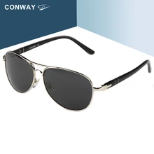 Conway, классические солнцезащитные очки пилота для мужчин и женщин, фирменный дизайн, солнцезащитные очки с пружинным шарниром, военные очки для вождения, металлическая оправа