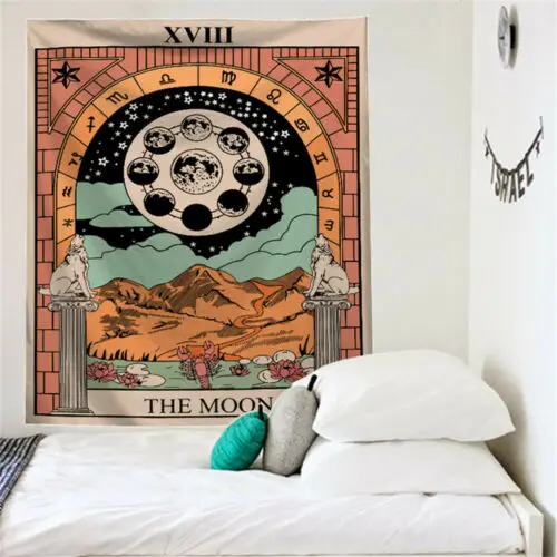 Neqest гобелен настенный полиэстер карты Таро шаблон Одеяло гобелен домашний текстиль - Цвет: H