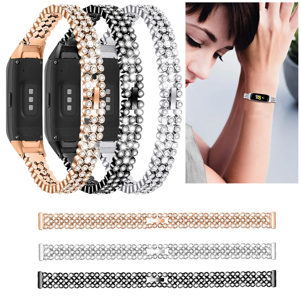 GEMIXI сменный Браслет со стразами для samsung Galaxy Fit sm-R370 ремешок для часов браслет часы группа 19Sep04
