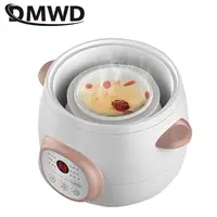 DMWD 1.5L Household Electric Slow Cooker Stew Pot Ceramic Soup Pot Casserole Breakfast Machine Porridge 12H Appointment 1