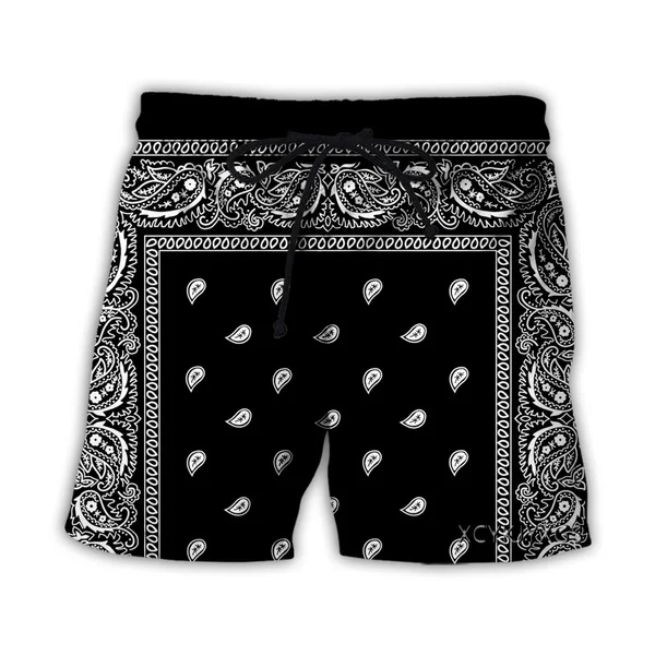 New Bandana Pattern 3D Print Causal Clothing Fashion Men Women Tracksuits Crewneck Hip Hop Shorts Plus size S-7XL 4