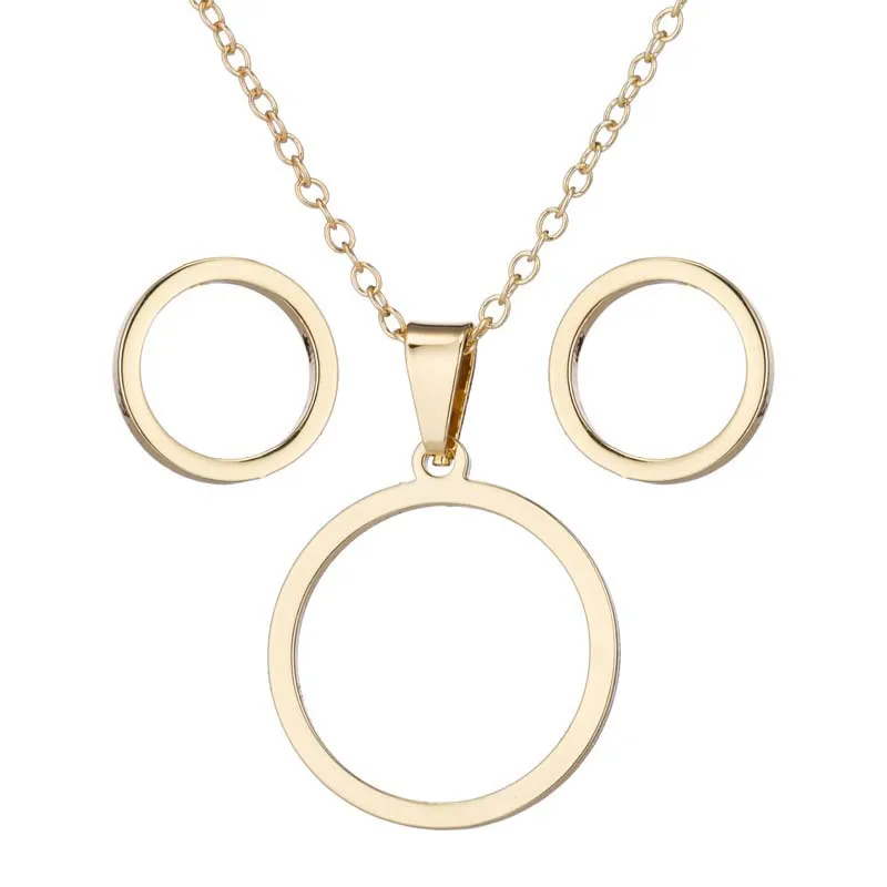 Горячая продажа из нержавеющей стали золотые простые Очаровательные Круглые