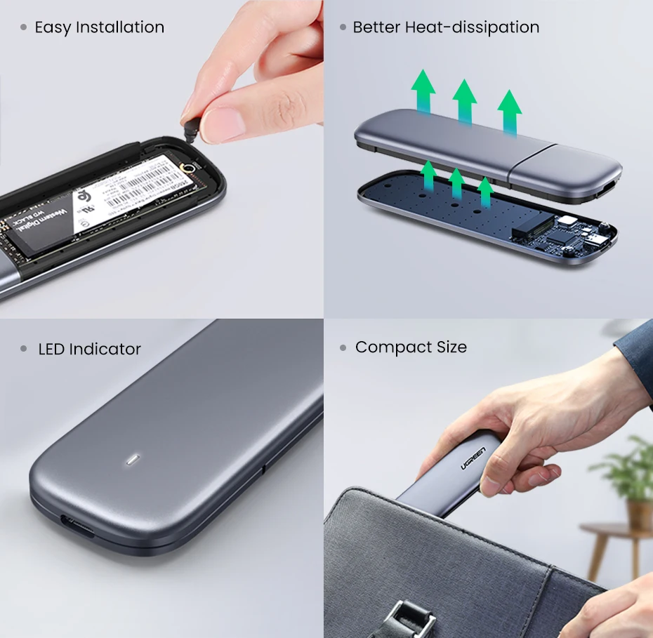 para usb tipo c 3.1 ssd adaptador