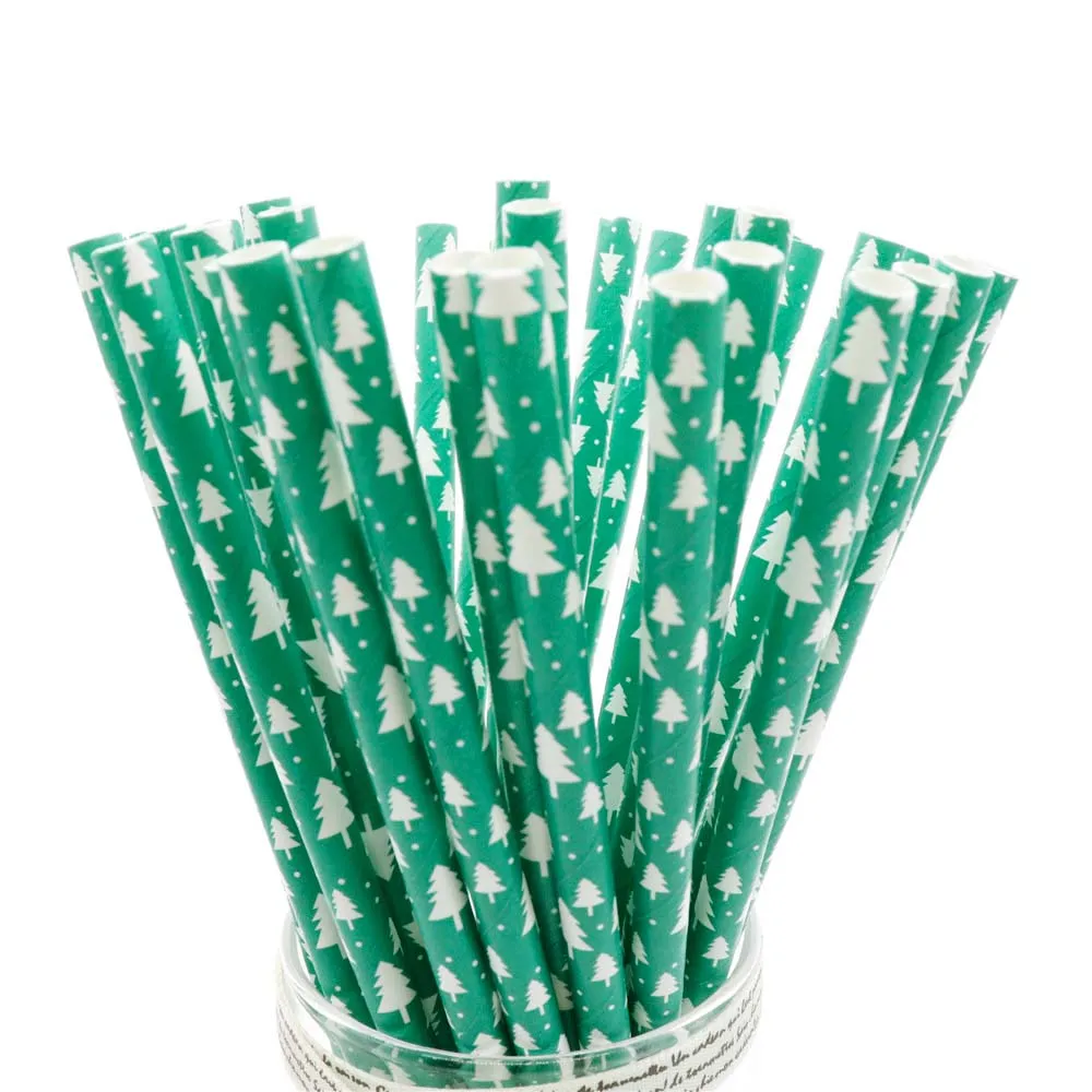 25 шт./лот, украшения для вечеринки в честь Дня Рождения, зеленые бумажные соломенные украшения для детей, подарок на день рождения, праздничные принадлежности для девочек - Цвет: straw25PCS
