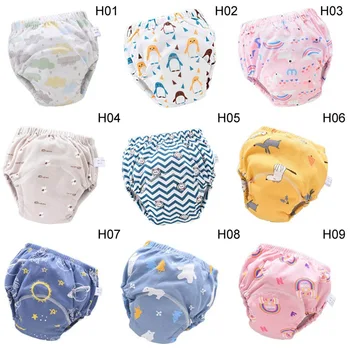 

Baby Cotton Training Pants 6 Layers Baby Diapers Reusable Cloth Diaper Nappies Washable Infants Children Nappy Changing