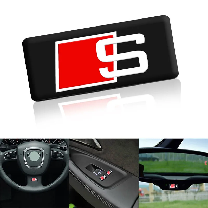 1 шт. значок автомобиля рулевое колесо эпоксидная наклейка для Audi a3 a4 a5 a6 s4 s5 s6 s7 q3 q5